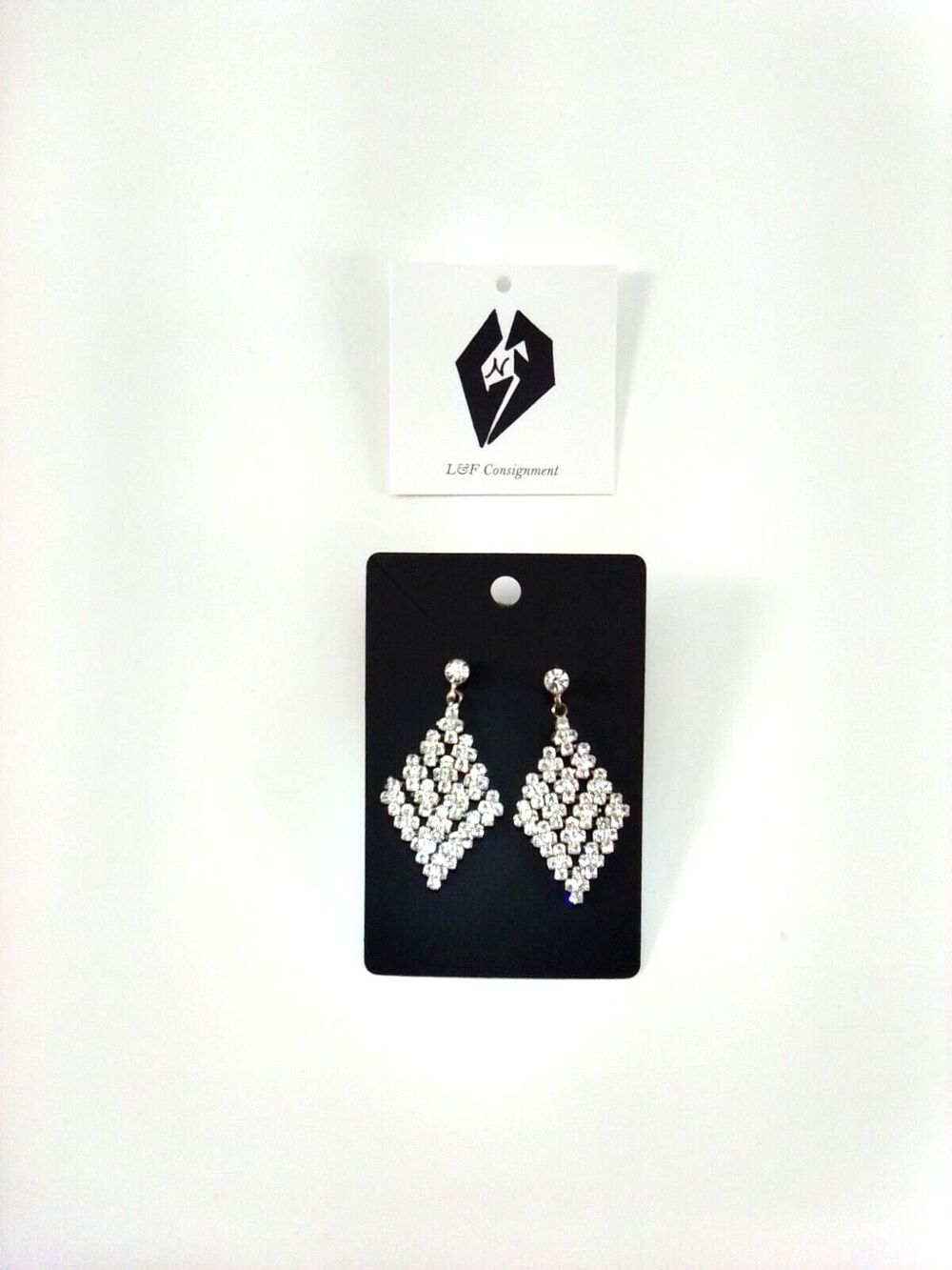 Sliver Tone Rhinestone 2'' Y2K Chandelier Drape Earrings